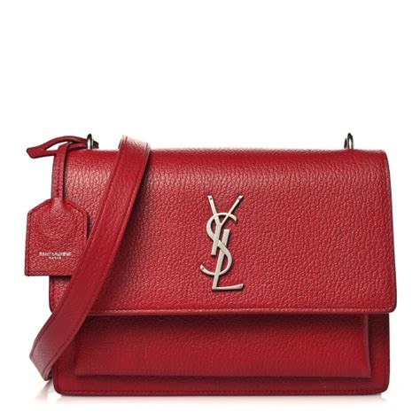 SAINT LAURENT Grained Calfskin Medium Monogram Sunset 